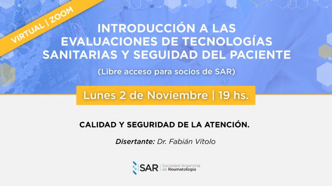 Charla 5: Introducción a las evaluaciones de tecnologías sanitarias y seguridad del paciente