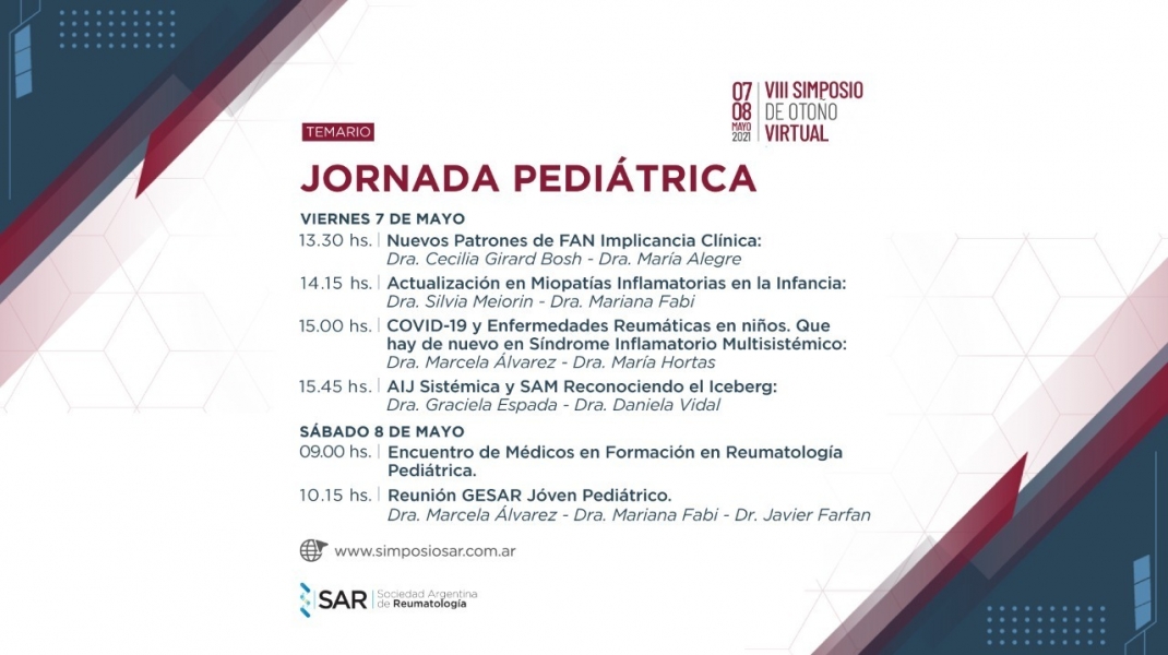 Jornadas Pediátricas - VIII SIMPOSIO DE OTOÑO (VIRTUAL)