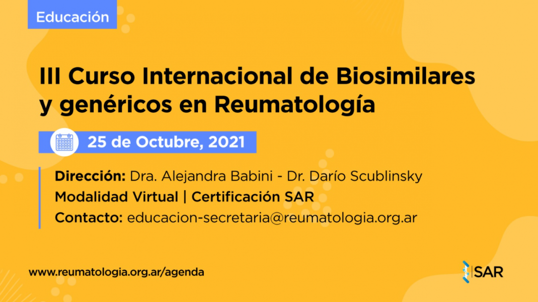 III Curso Internacional de Biosimilares y genéricos en Reumatología