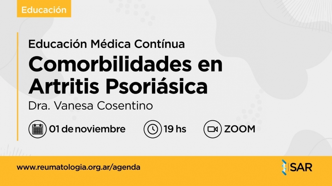 Educación Médica Contínua - Comorbilidades en Artritis Psoriásica