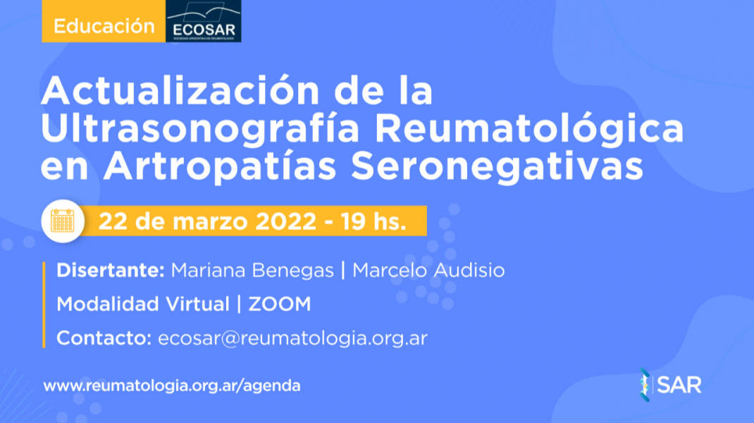 Actualización de la Ultrasonografía Reumatológica en Artropatías Seronegativas