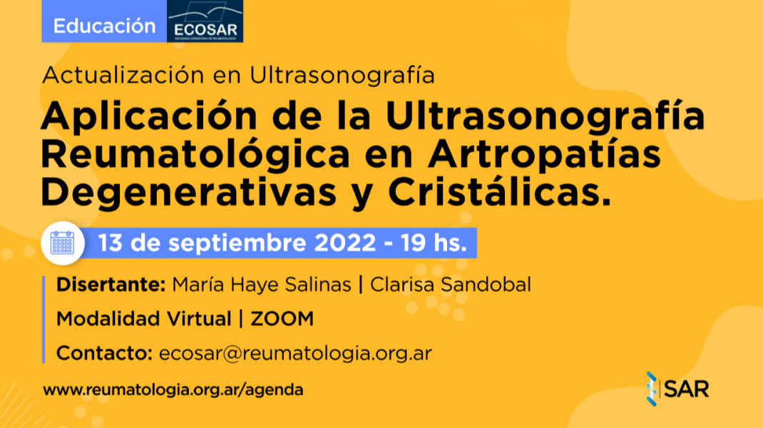 Aplicación de la Ultrasonografía Reumatológica en Artropatías Degenerativas y Cristálicas