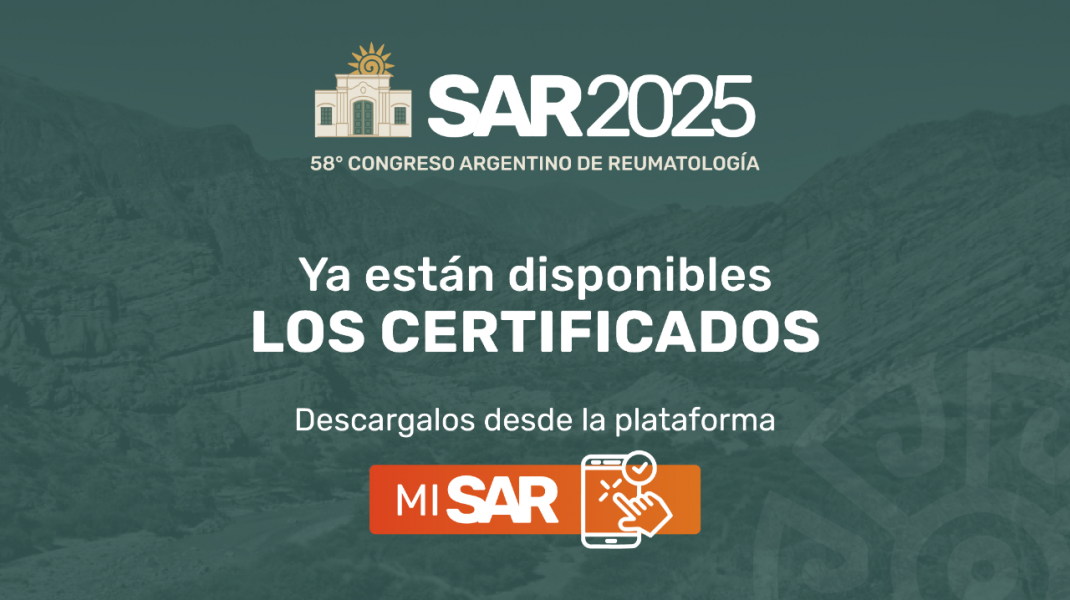 Certificados - 58º Congreso Argentino de Reumatología